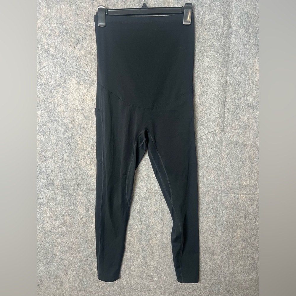 Enerful Woman’s Medium Black High-Waisted‎ Maternity Leggings